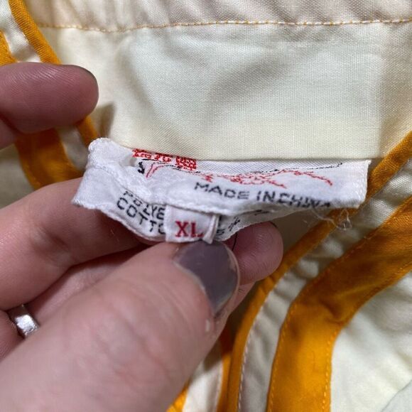 Vintage Asian Oriental Plum Blossom Bird Style 2 Piece Outfit Set - Picture 5 of 6